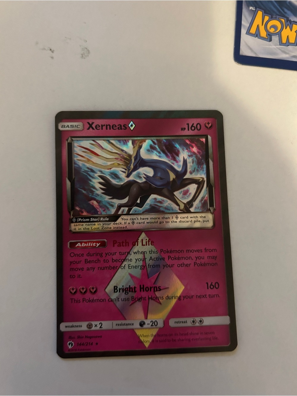 Pokemon Xerneas Pink Holographic Card